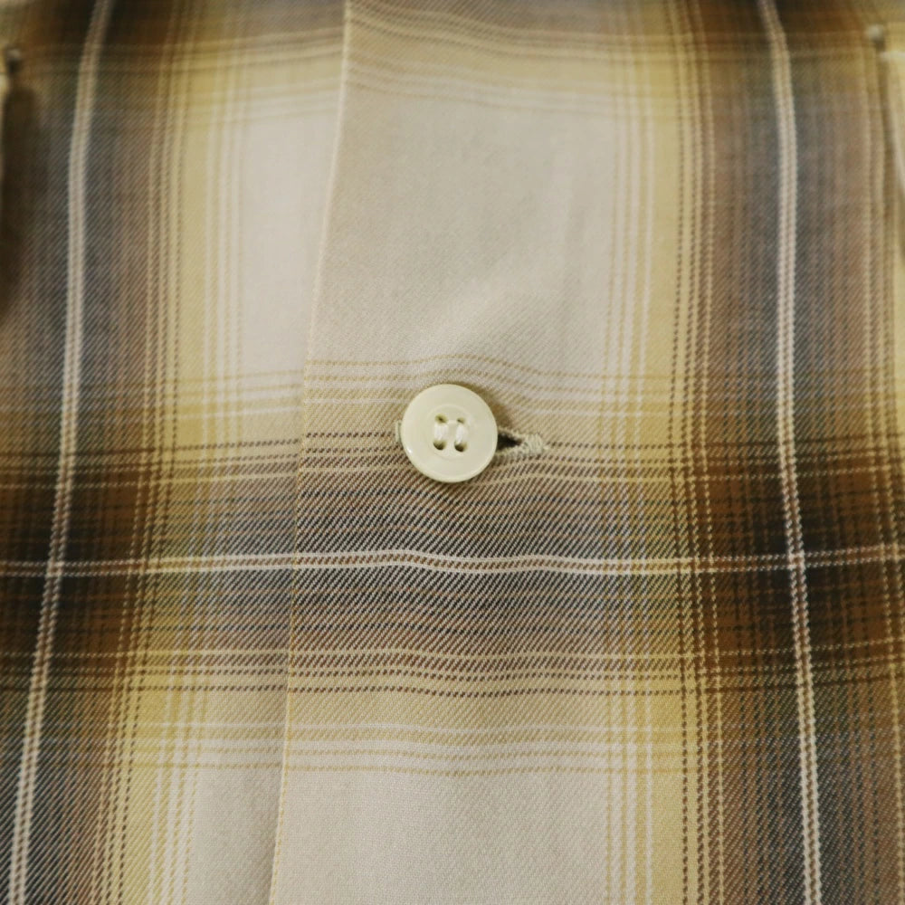 orSlow(オアスロウ)Ombre Check Shirts オンブレチェック オープンカラーシャツ ブラック/ブラウン【01-8080-161/154】