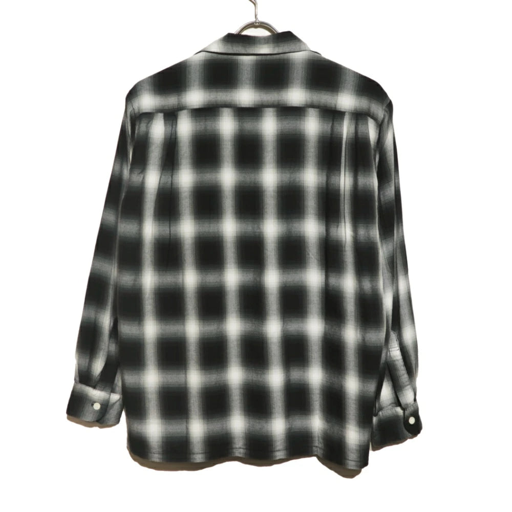 orSlow(オアスロウ)Ombre Check Shirts オンブレチェック オープンカラーシャツ ブラック/ブラウン【01-8080-161/154】