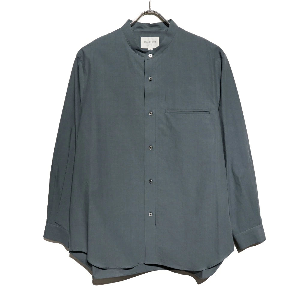 STILL BY HAND(スティル バイ ハンド)Cotton Linen Band Collar Shirts コットンリネン バンドカラー シャツ【SH02251】