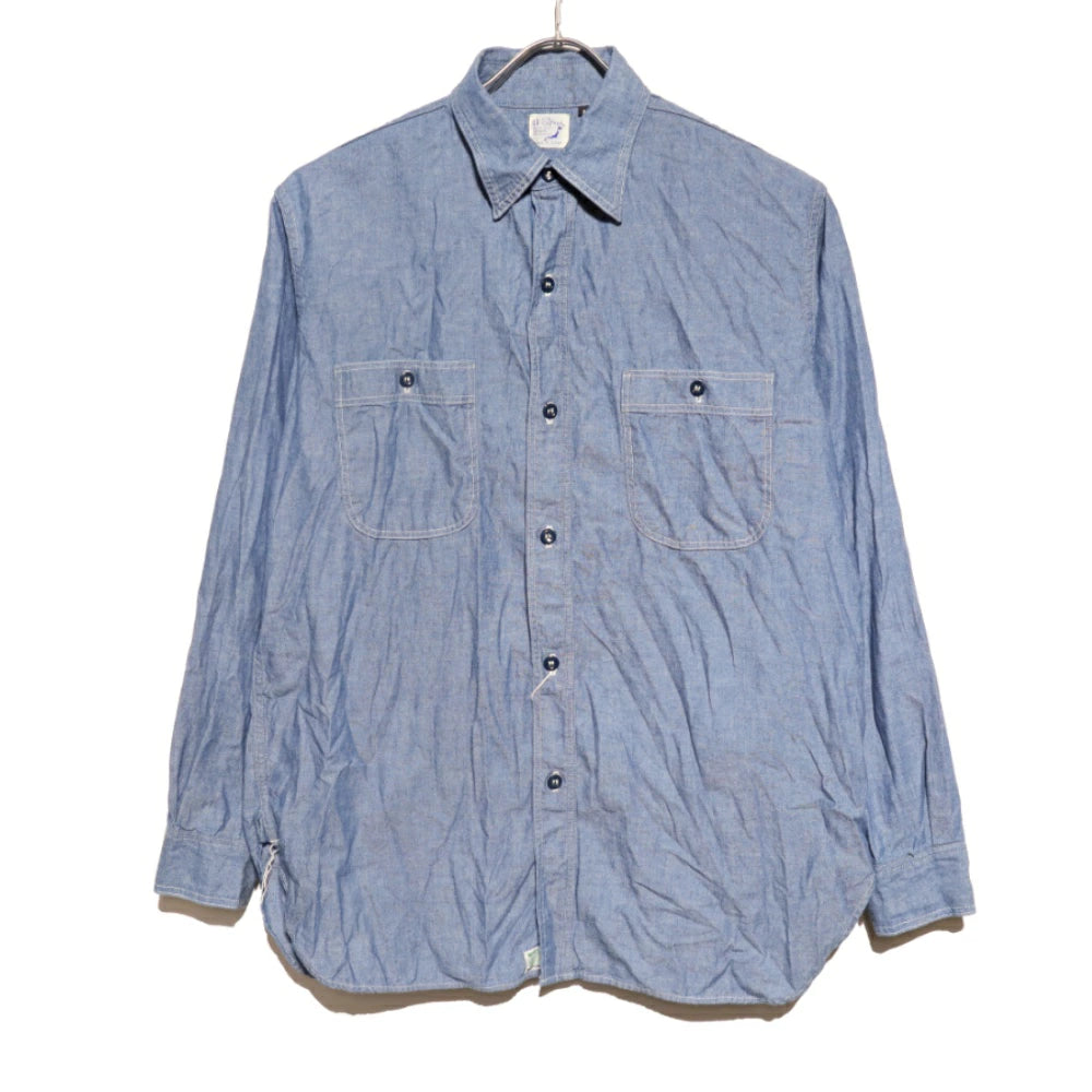 orSlow(オアスロウ)Relax Fit Chambray Work Shirts リラックスフィット シャンブレーワークシャツ【01-8270-84】