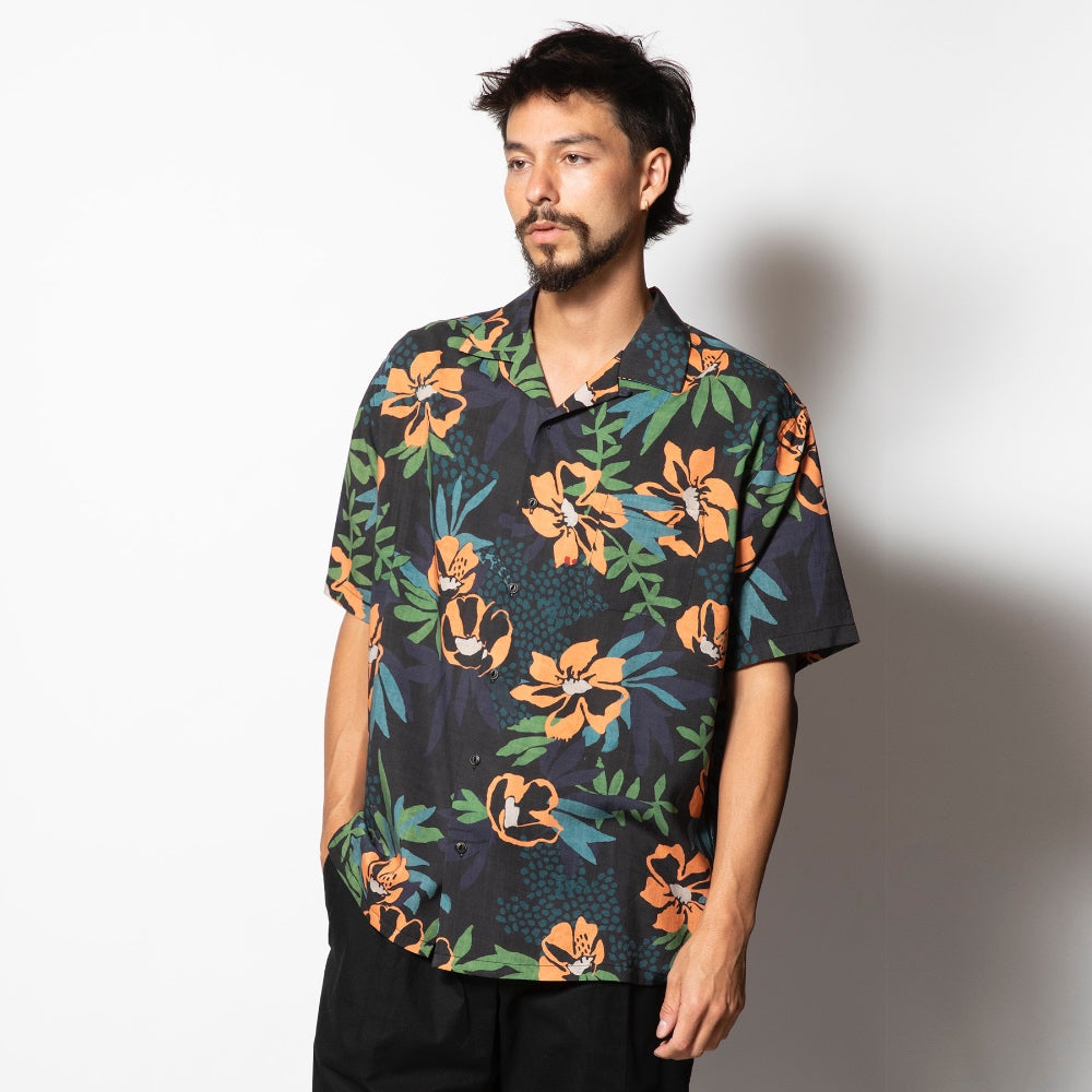 ROARK REVIVAL(ロアーク リバイバル)"JOURNEY TAHITI NUI" S/S WOVEN - COMFORT FIT フラワープリント オープンカラーシャツ
