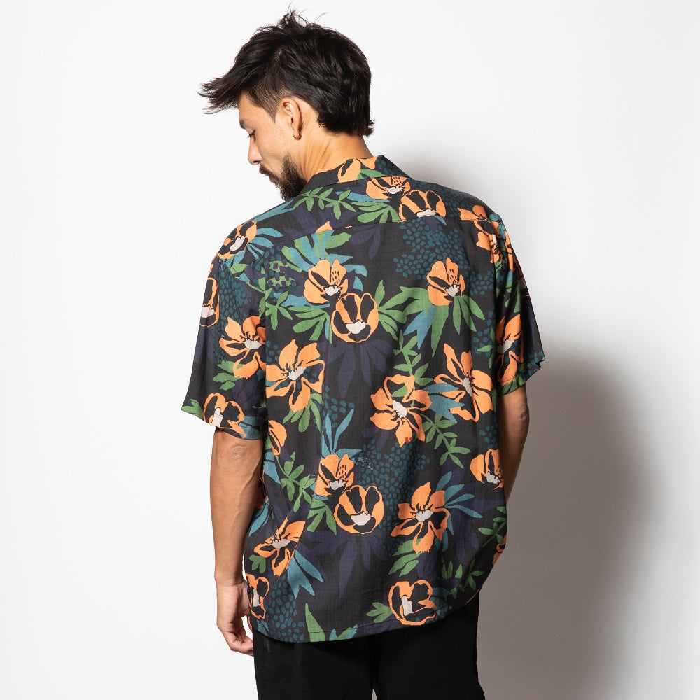 ROARK REVIVAL(ロアーク リバイバル)"JOURNEY TAHITI NUI" S/S WOVEN - COMFORT FIT フラワープリント オープンカラーシャツ