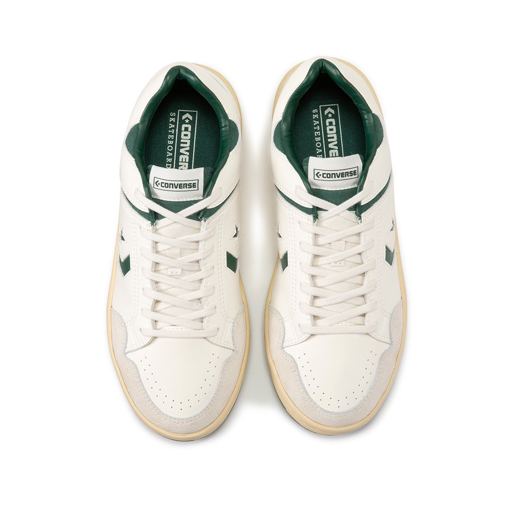 CONVERSE SKATEBOARDING(コンバース スケートボーディング) レザー スニーカー”WEAPON SK OX” ”ホワイト/グリーン”