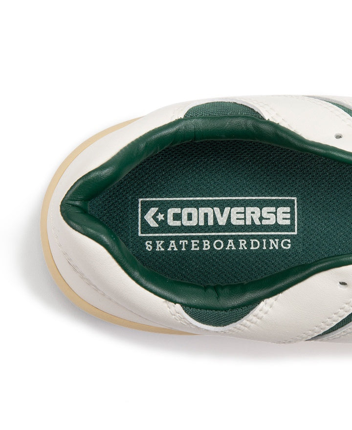 CONVERSE SKATEBOARDING(コンバース スケートボーディング) レザー スニーカー”WEAPON SK OX” ”ホワイト/グリーン”