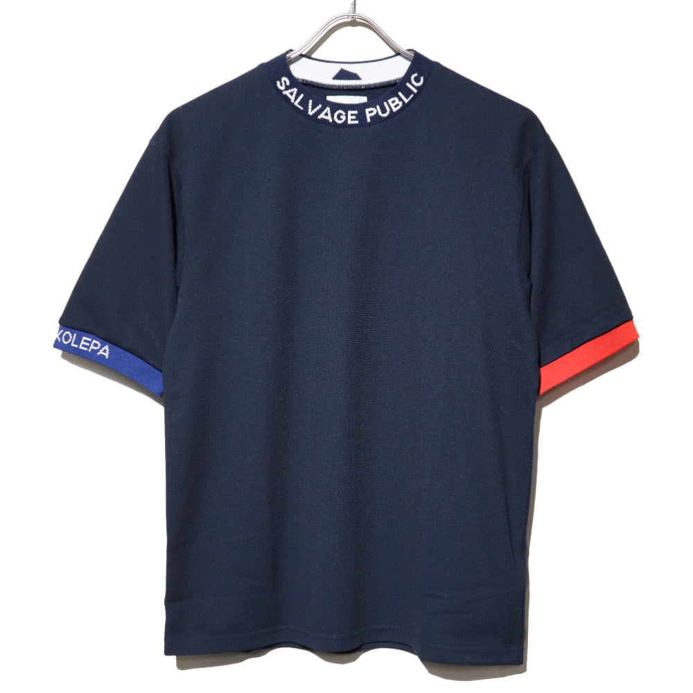 SALVAGE PUBLIC Kolepa(サルベージ パブリック コレパ)"Malama" Recycle Pique 鹿の子 モックネックTシャツ