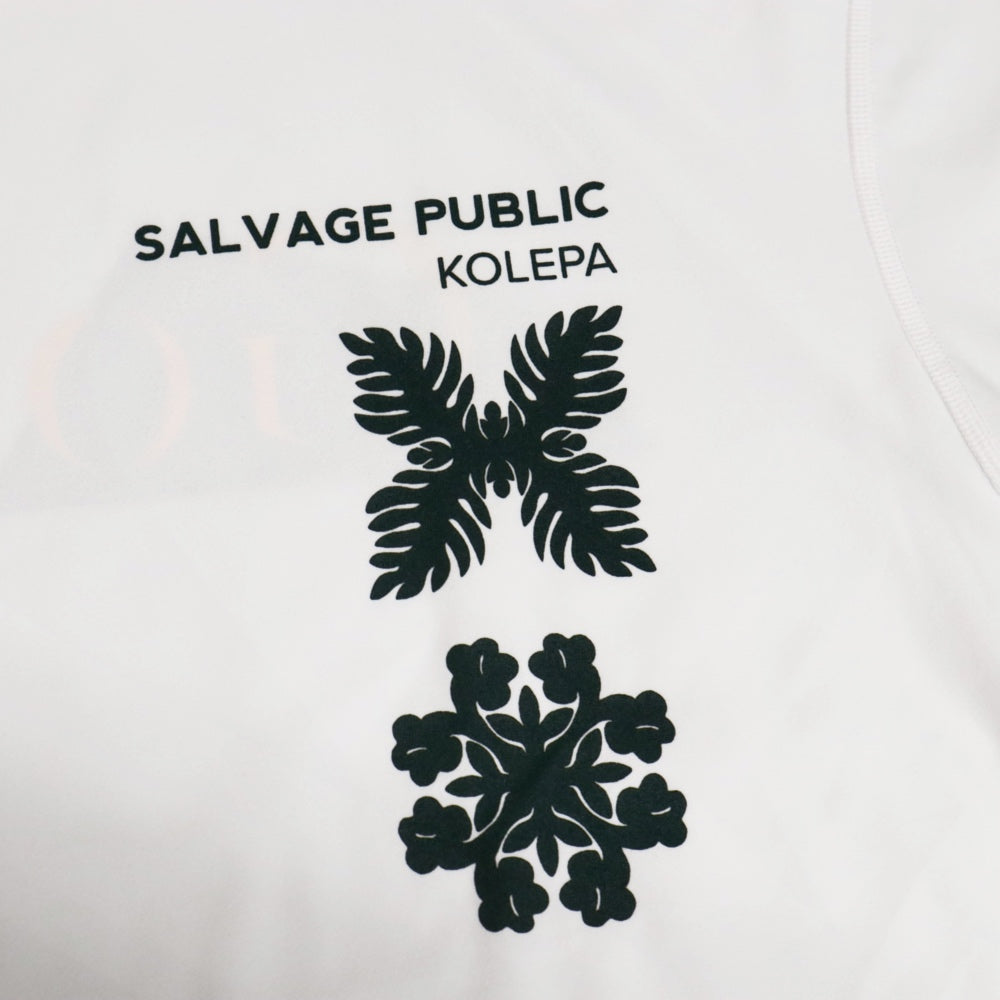 SALVAGE PUBLIC Kolepa(サルベージ パブリック コレパ)SURF Mockneck Shortsleeve(Double quilt) ダブルキルト プリント モックネックTシャツ