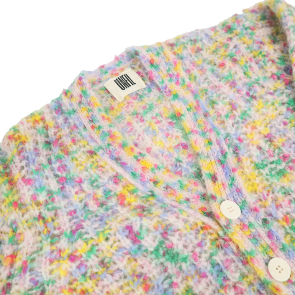 unfil(アンフィル)レディース　スーパーキッドモヘヤ&コットンネップヤーンリブニットカーディガン "SUPERKID MOHAIR & COTTON NEP YARN RIBBED-KNIT C/D"【WVFL-UW111】