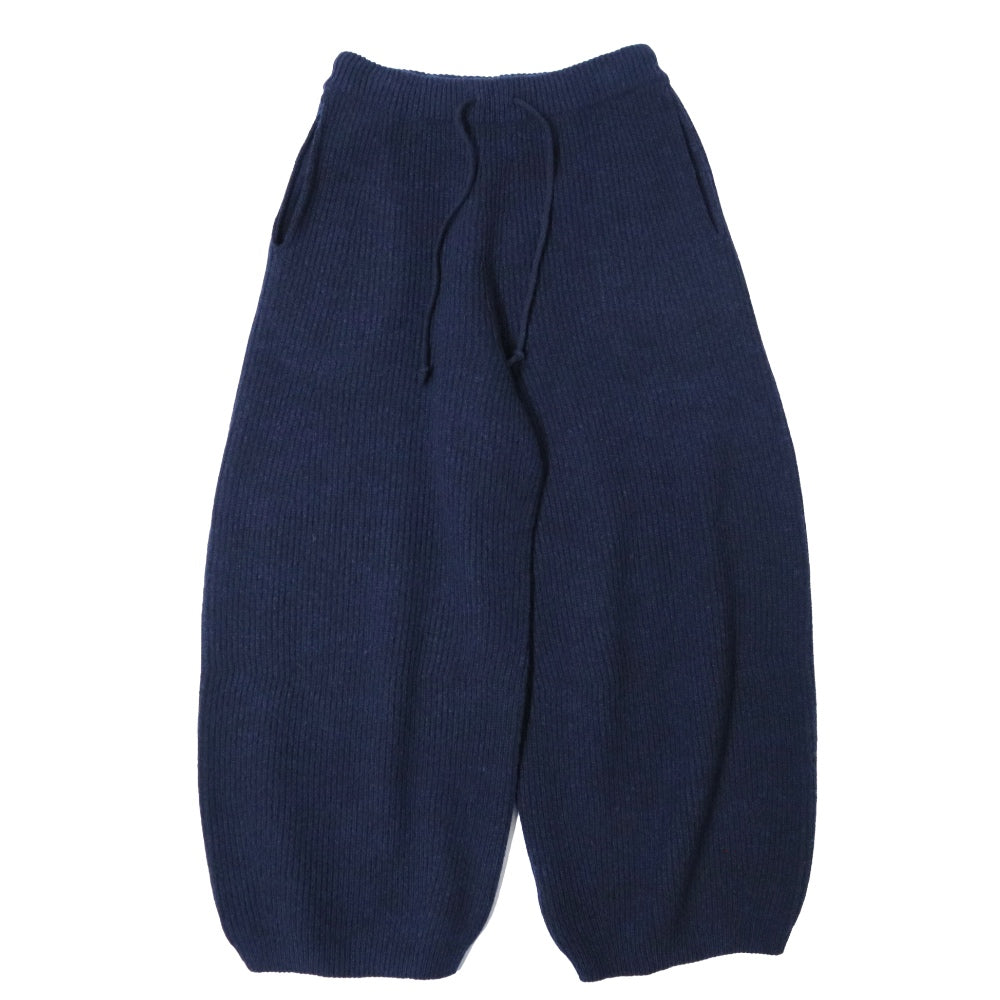 unfil(アンフィル)ウールコットン&エクストラファインラムウール　リブニットワイドパンツ "WOOLEN COTTON & EX.FINE LAMBS WOOL RIBBED-KNIT WIDE PANTS" 【WVFL-UW124】