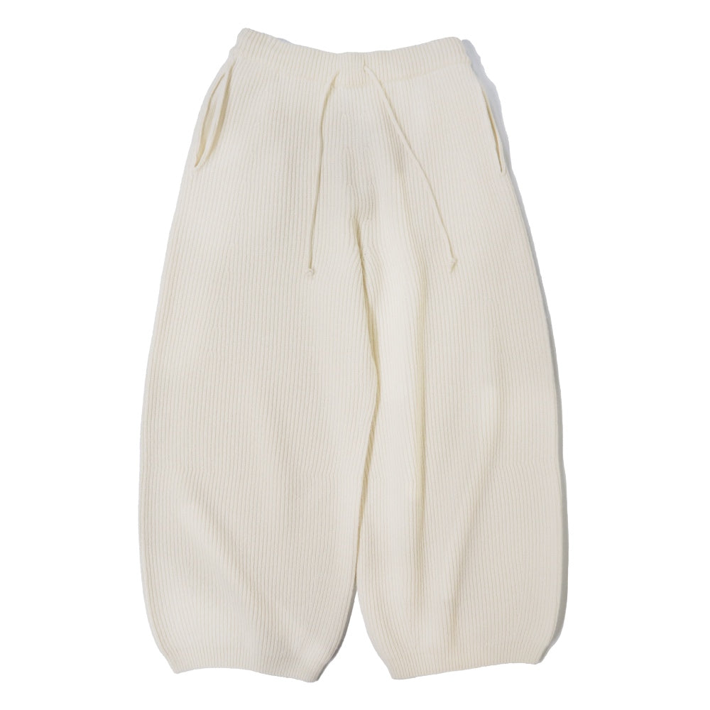 unfil(アンフィル)ウールコットン&エクストラファインラムウール　リブニットワイドパンツ "WOOLEN COTTON & EX.FINE LAMBS WOOL RIBBED-KNIT WIDE PANTS" 【WVFL-UW124】