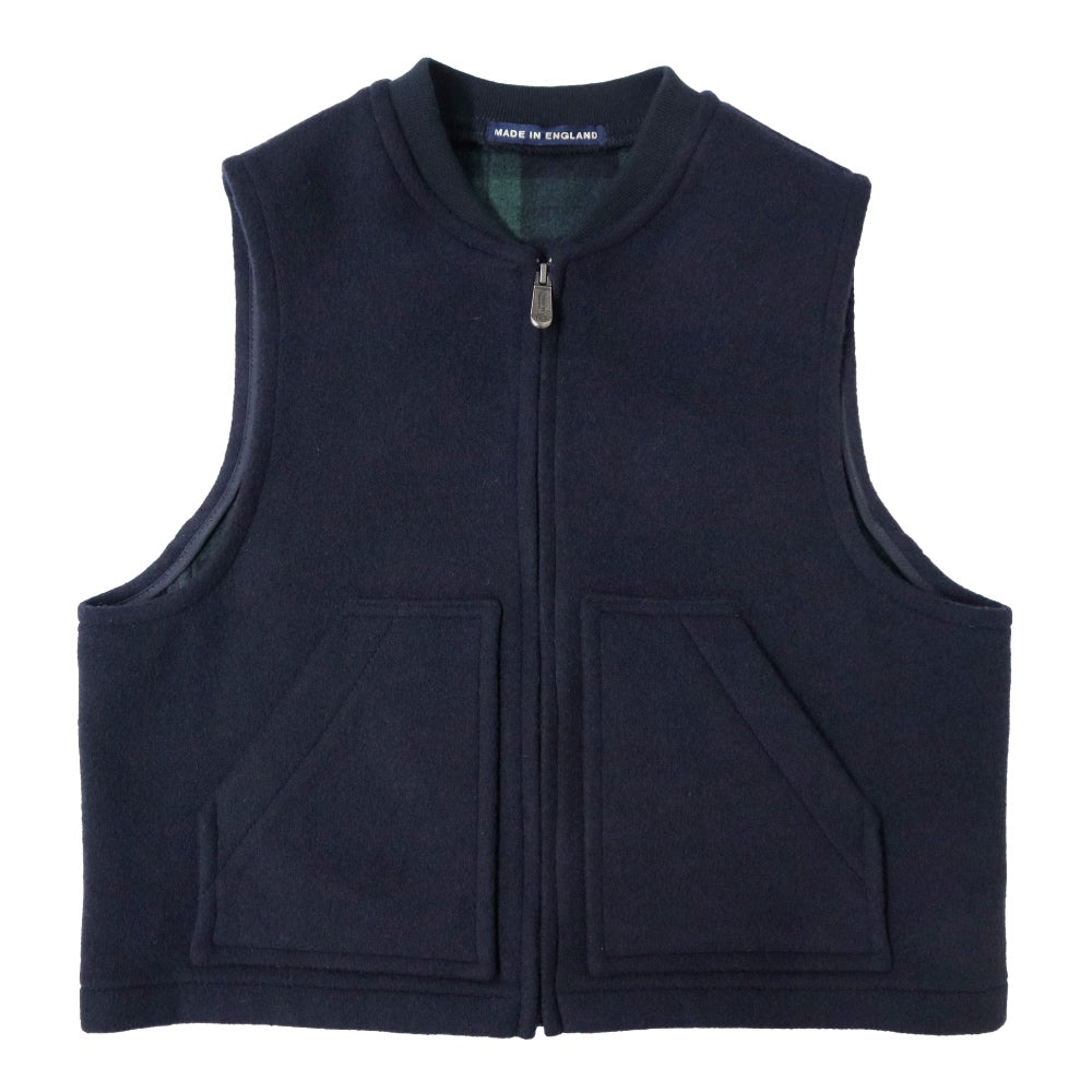 unfil(アンフィル)レディース　UNFIL WOOL BLEND DOUBLE FACE ZIP-UP VEST 【LONDON TRADITION×UNFIL】ダブルフェイス ジップベスト【WVFL-UW133】