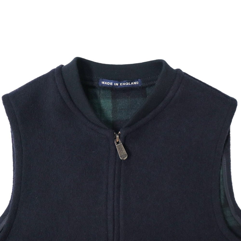 unfil(アンフィル)レディース　UNFIL WOOL BLEND DOUBLE FACE ZIP-UP VEST 【LONDON TRADITION×UNFIL】ダブルフェイス ジップベスト【WVFL-UW133】