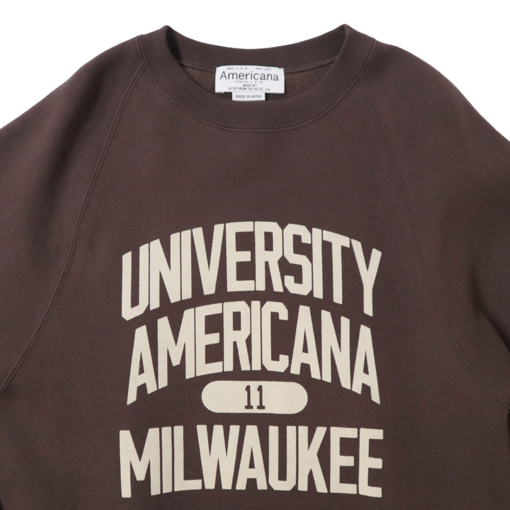 Americana(アメリカーナ)レディース ボリュームスリーブ クルーネックスウェット【BRF-797A-2】