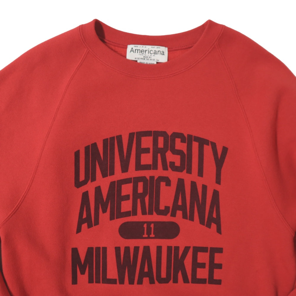 Americana(アメリカーナ)レディース ボリュームスリーブ クルーネックスウェット【BRF-797A-2】