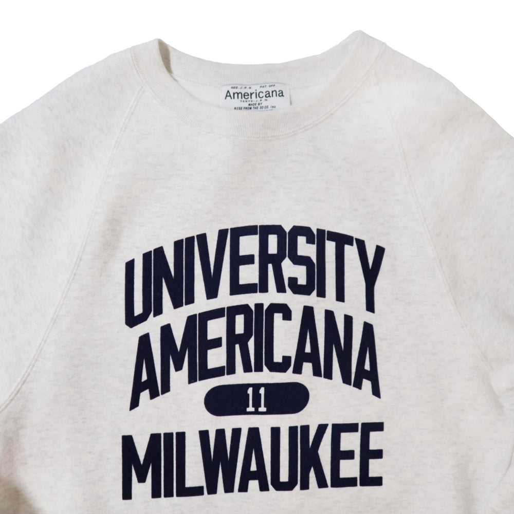 Americana(アメリカーナ)レディース ボリュームスリーブ クルーネックスウェット【BRF-797A-2】