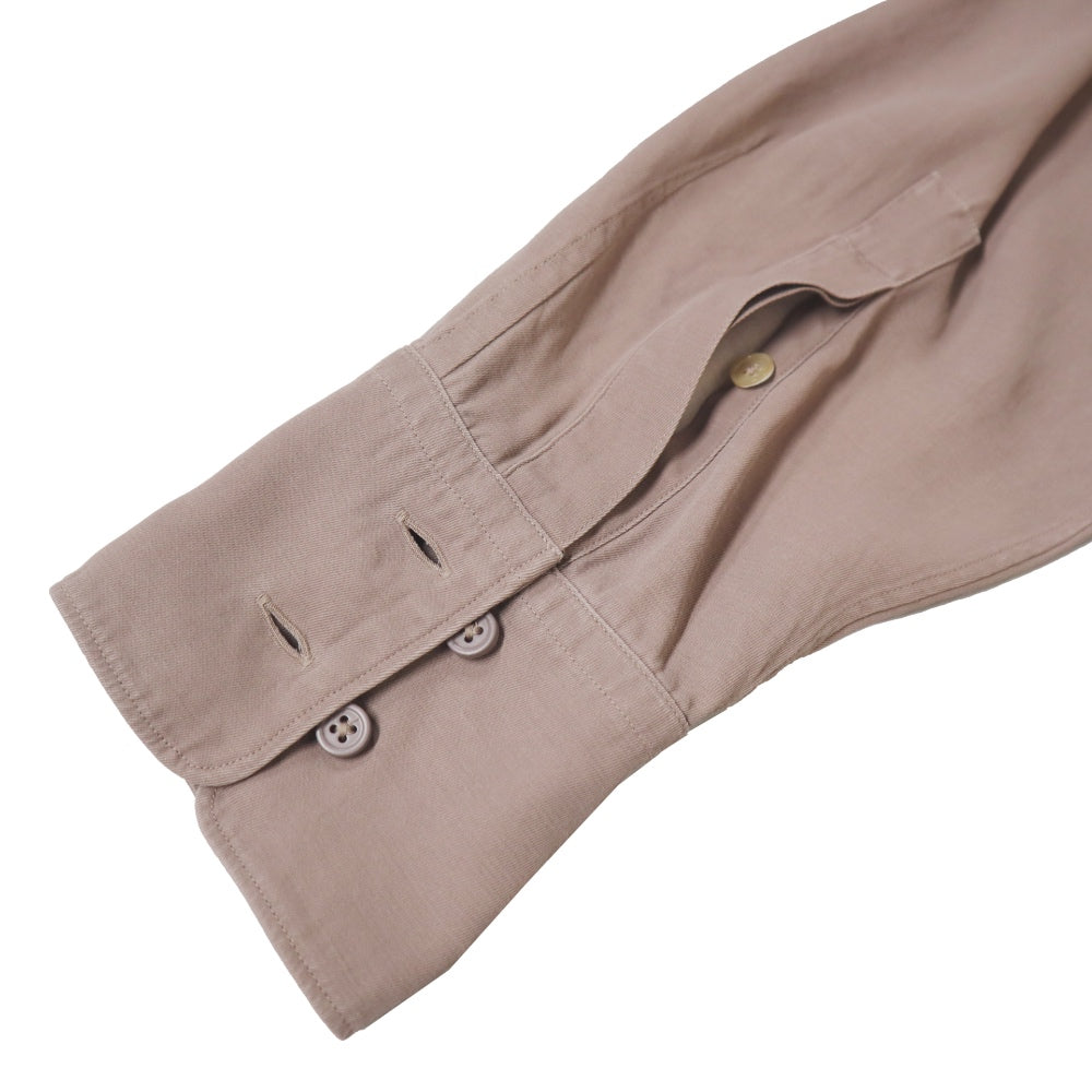 unfil(アンフィル)レディース　レーヨンギャバジンピグメントウォッシュクロップドシャツ "RAYON GABARDINE PIGMENT WASHED CROPPED SHIRT"【WXSP-UW105】