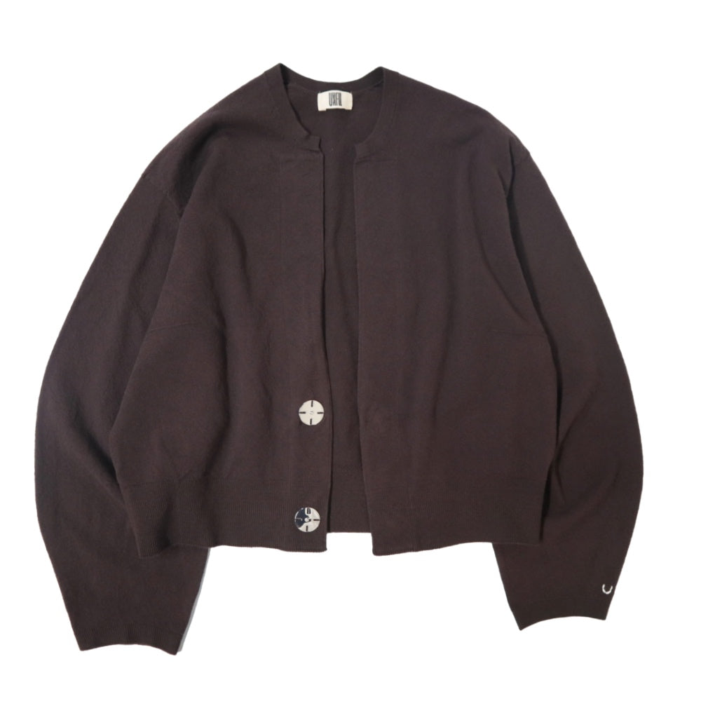 unfil(アンフィル)レディース　ストレッチ オーガニックコットン クルーネック カーディガン "STRETCH ORGANIC COTTON CREW-NECK C/D"【WXSP-UW115】