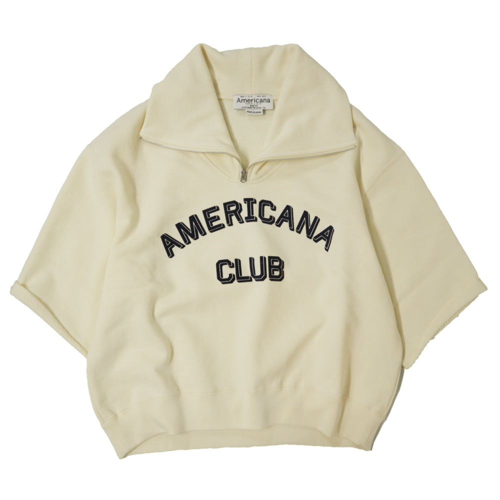 Americana(アメリカーナ)レディースクロップド ハーフジップ スウェット【BRF-801A-2】