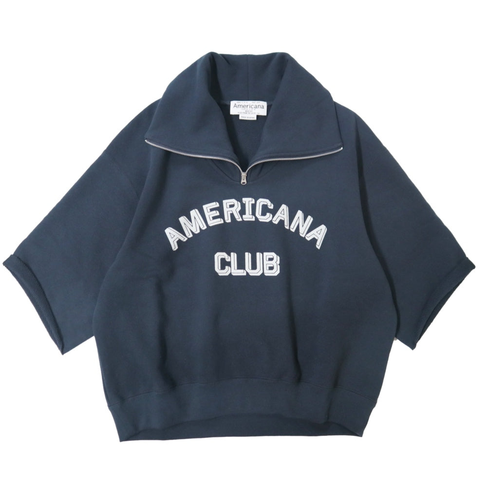 Americana(アメリカーナ)レディースクロップド ハーフジップ スウェット【BRF-801A-2】