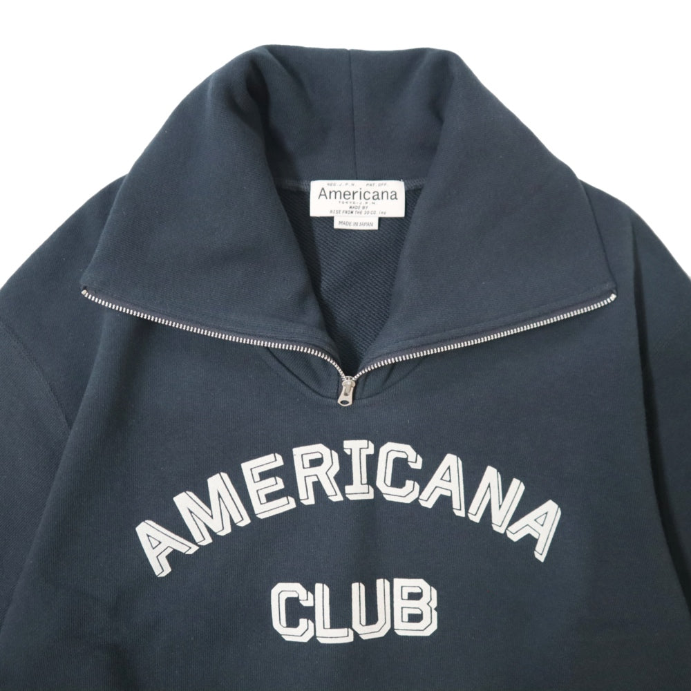 Americana(アメリカーナ)レディースクロップド ハーフジップ スウェット【BRF-801A-2】