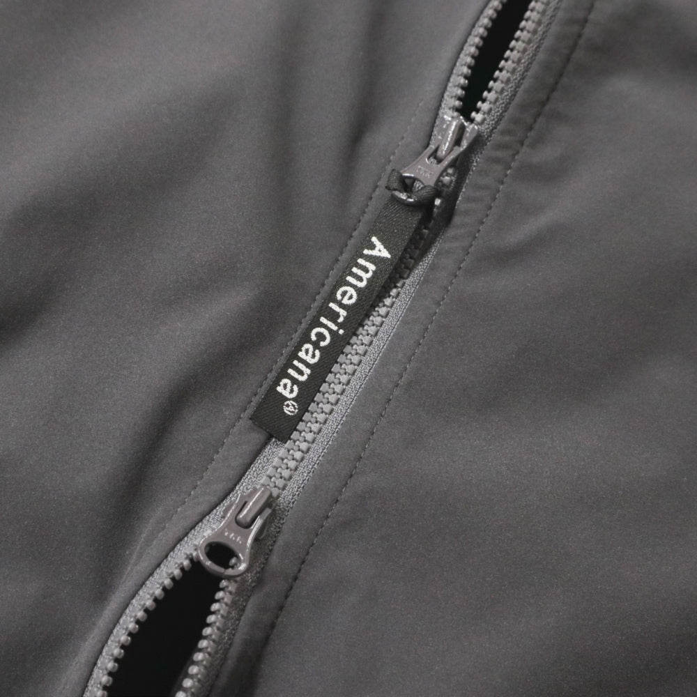 Americana(アメリカーナ)レディース Polyester Taffeta 4Way Strech Cropped Zip Up Hoodie ポリエステル タフタ 4Way ジップ アップ フーディー【RFT-S-008】