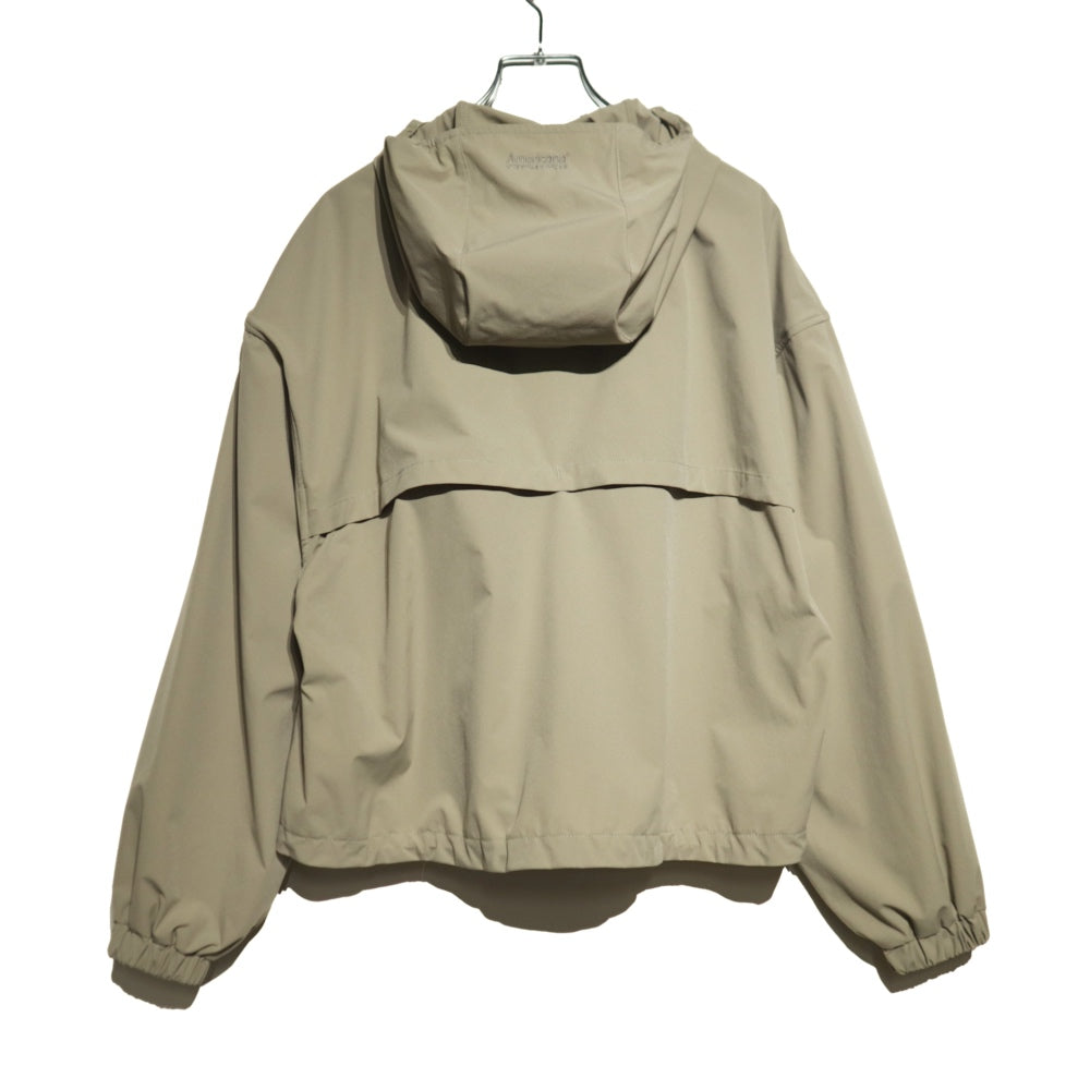 Americana(アメリカーナ)レディース Polyester Taffeta 4Way Strech Cropped Zip Up Hoodie ポリエステル タフタ 4Way ジップ アップ フーディー【RFT-S-008】