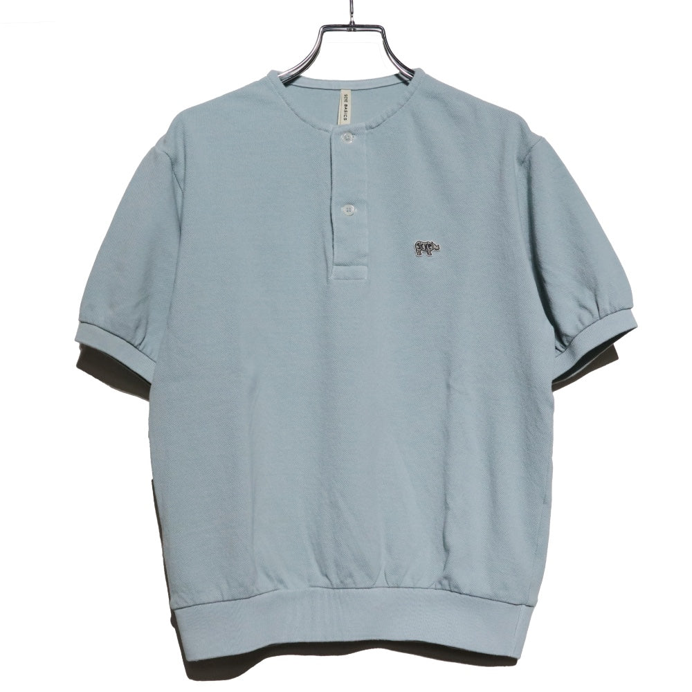 SCYE BASICS コットン ピケ ヘンリーネック シャツ “Cotton Pique Henley Neck Shirt” 【 5225-21718】