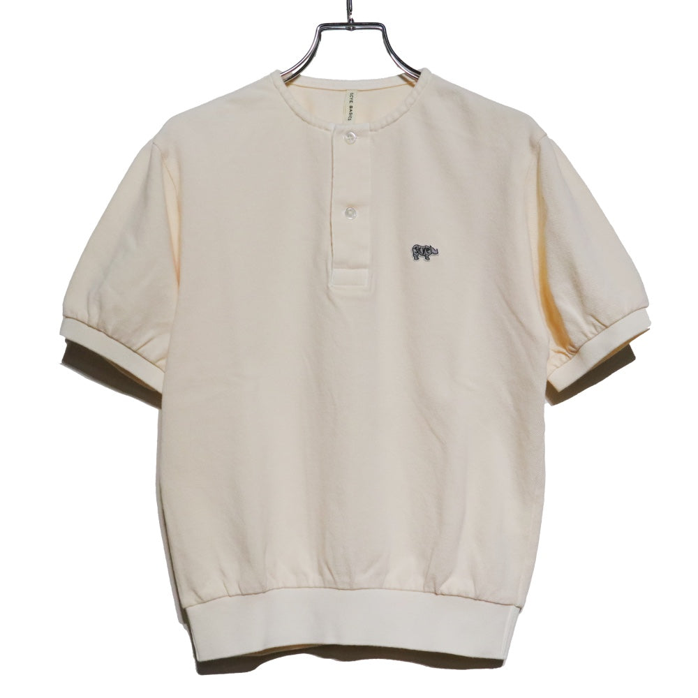 SCYE BASICS コットン ピケ ヘンリーネック シャツ “Cotton Pique Henley Neck Shirt” 【 5225-21718】