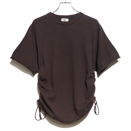 unfil(アンフィル)レディース ブラッシュドシルクコットンショートスリーブギャザードP/O"BRUSHED SILK COTTON SHORT-SLEEVE GATHERED P/O"【WVFL-UW101】