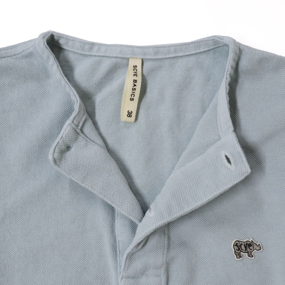 SCYE BASICS コットン ピケ ヘンリーネック シャツ “Cotton Pique Henley Neck Shirt” 【 5225-21718】