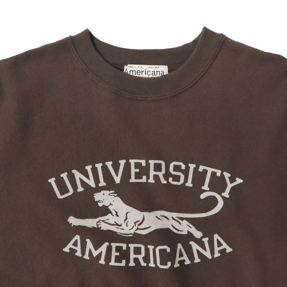 Americana(アメリカーナ)レディース リバースウィーブ クルーネックスウェット【BRF-771A-2】