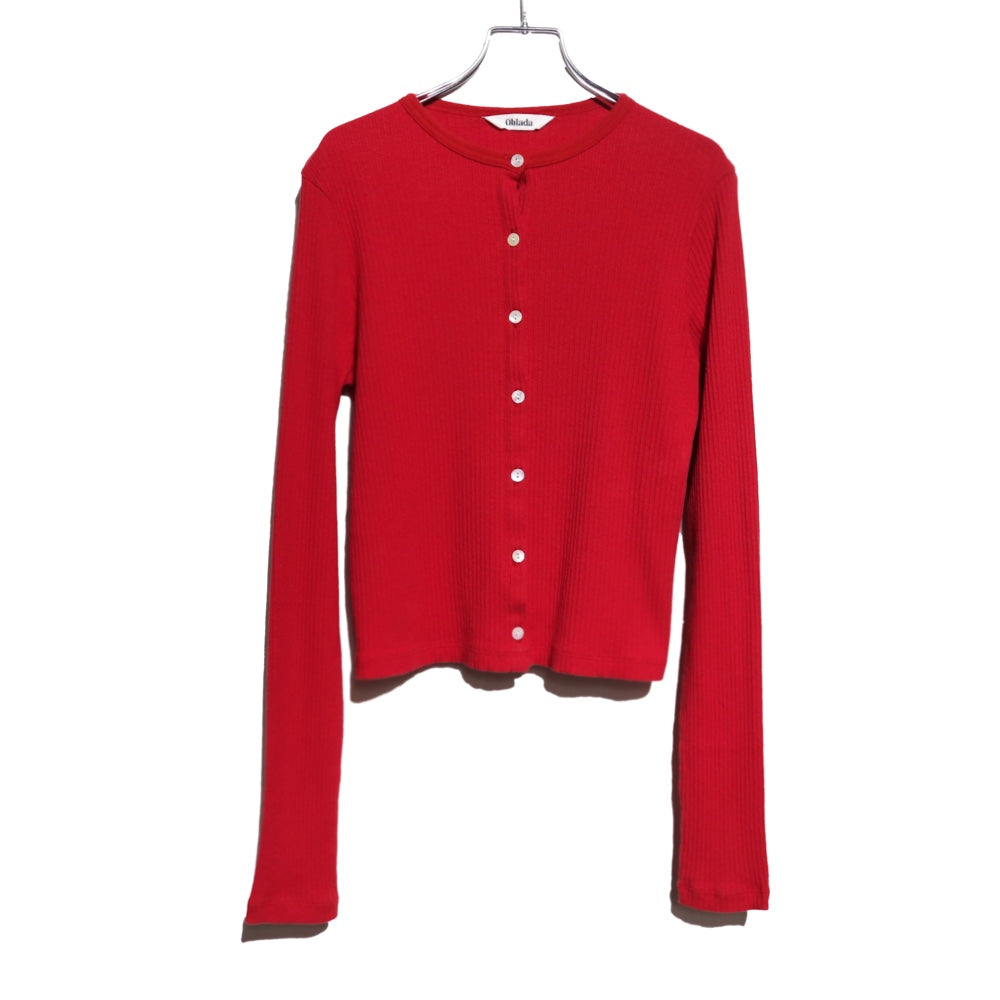 oblada(オブラダ)レディース"RIB CARDIGAN"リブカーディガン【M2510CU08】
