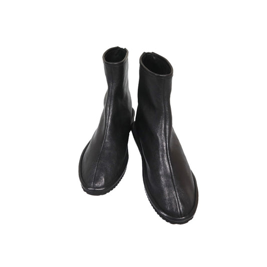 CORSO ROMA9(コルソローマノーヴェ) レディース　センターシームカバーフラットショートブーツ 【ELSA1195】