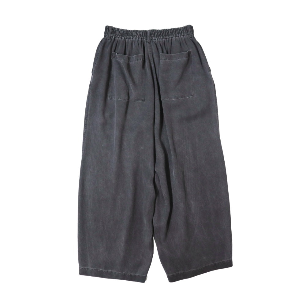 unfil(アンフィル)レーヨンギャバジンピグメントウォッシュビッグイージートラウザーズ　"RAYON GABARDINE PIGMENT WASHED BIG EASY TROUSERS" 【WXSP-UW104】