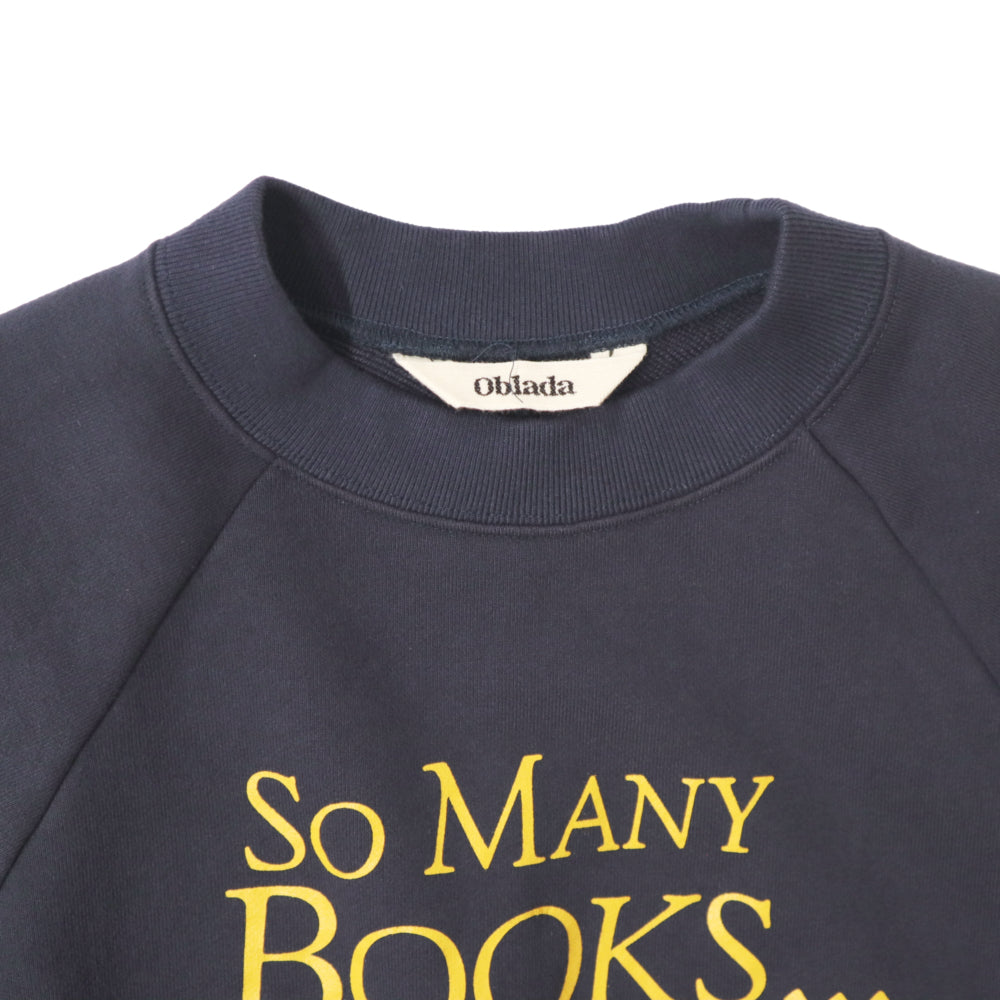 oblada(オブラダ)レディース"SO MANY BOOKS SWEAT" 【F2510CU06】