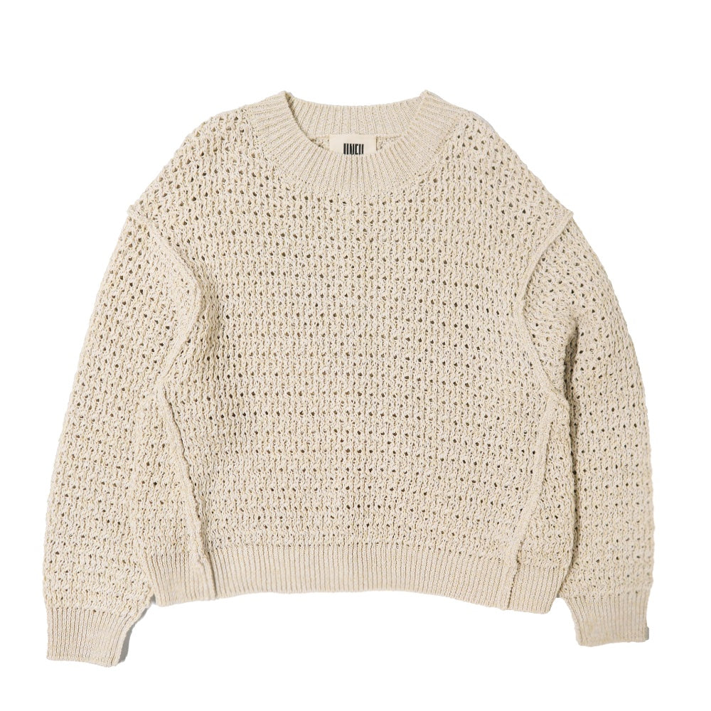 unfil(アンフィル)レディース　ダブルハニカムメッシュニットクルーネックP/O "DOUBLE HONEYCOMB MESH-KNIT CREW-NECK P/O"【WXSP-UW113】