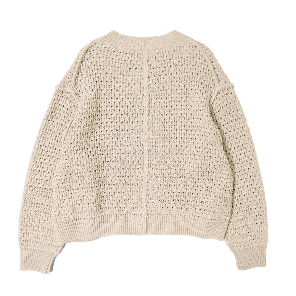 unfil(アンフィル)レディース　ダブルハニカムメッシュニットクルーネックP/O "DOUBLE HONEYCOMB MESH-KNIT CREW-NECK P/O"【WXSP-UW113】