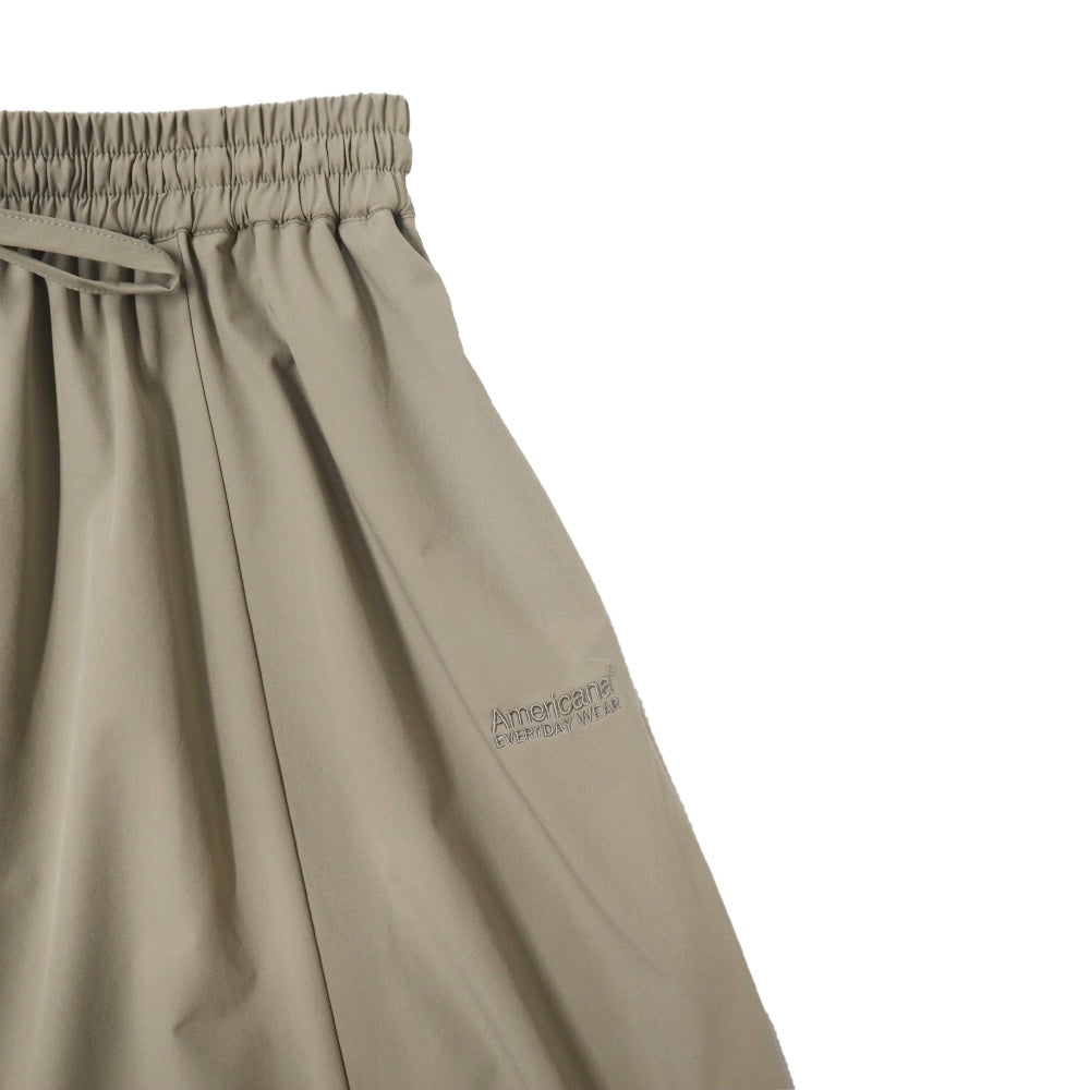 Americana(アメリカーナ)レディース Polyester Taffeta 4Way Strech Waist Gather Skirts  ポリエステル タフタ 4Way ストレッチ ウエスト ギャザー スカート【RFT-S-007】