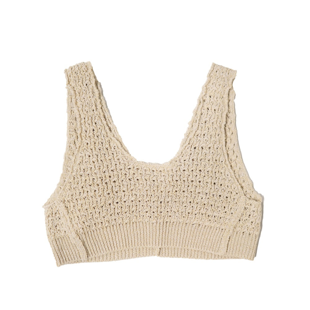 unfil(アンフィル)レディース　ダブルハニカムメッシュニットクロップベスト"DOUBLE HONEYCOMB MESH-KNIT CROPPED VEST "【WXSP-UW114】