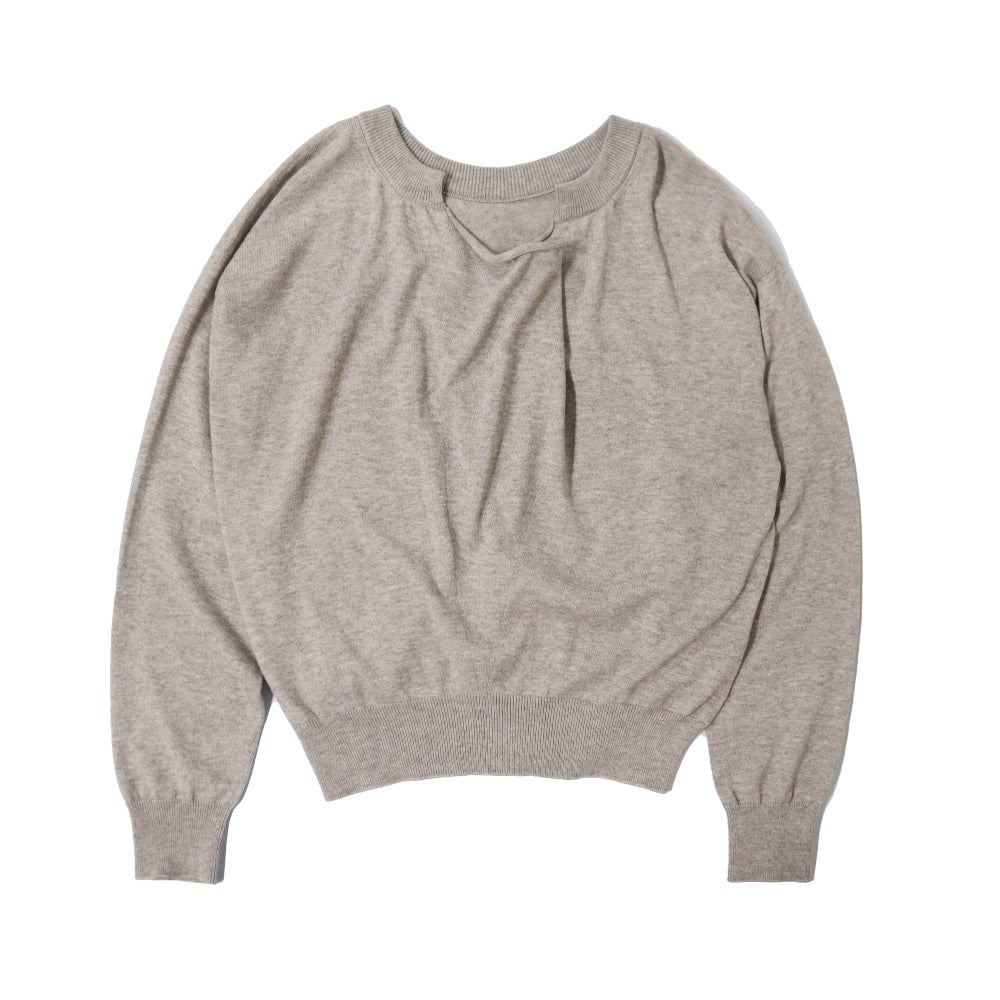 unfil(アンフィル)レディース　ソフトヤク＆コットン ドレープフロントニット　 "SOFT YAK & COTTON DRAPED-FRONT KNIT P/O"【WXSP-UW107】