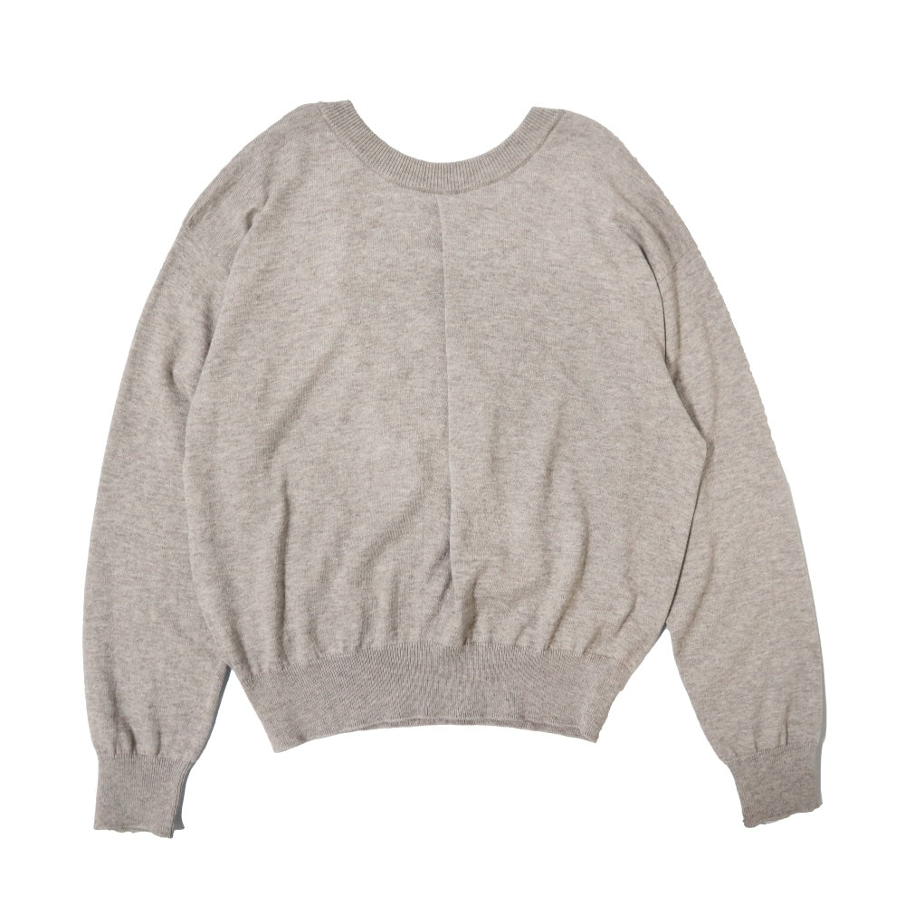 unfil(アンフィル)レディース　ソフトヤク＆コットン ドレープフロントニット　 "SOFT YAK & COTTON DRAPED-FRONT KNIT P/O"【WXSP-UW107】