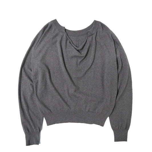 unfil(アンフィル)レディース　ソフトヤク＆コットン ドレープフロントニット　 "SOFT YAK & COTTON DRAPED-FRONT KNIT P/O"【WXSP-UW107】