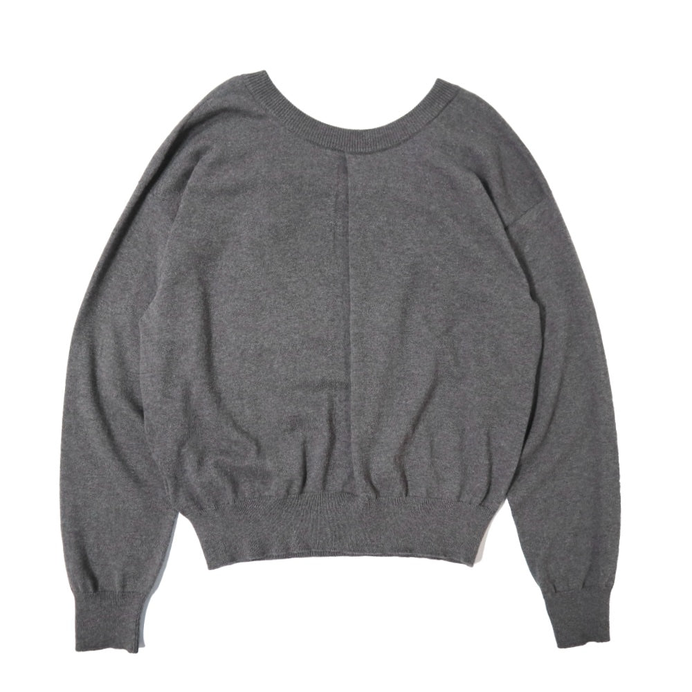 unfil(アンフィル)レディース　ソフトヤク＆コットン ドレープフロントニット　 "SOFT YAK & COTTON DRAPED-FRONT KNIT P/O"【WXSP-UW107】