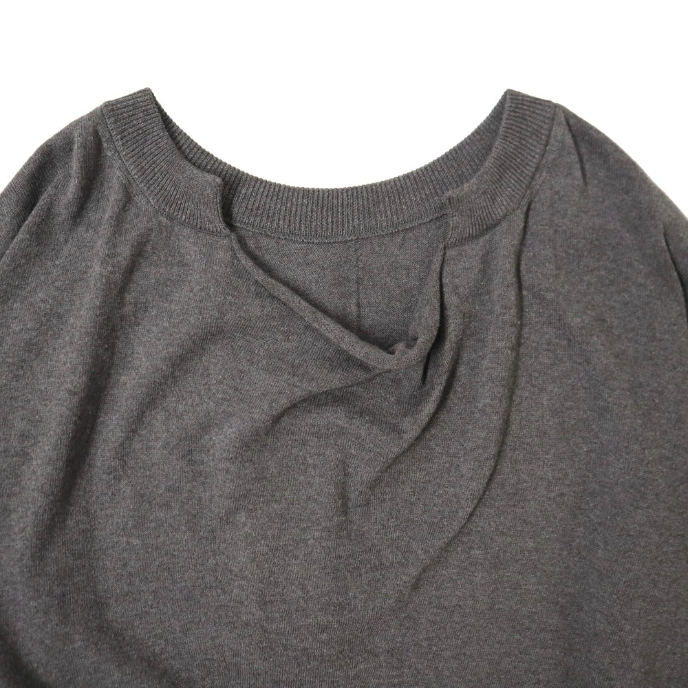 unfil(アンフィル)レディース　ソフトヤク＆コットン ドレープフロントニット　 "SOFT YAK & COTTON DRAPED-FRONT KNIT P/O"【WXSP-UW107】