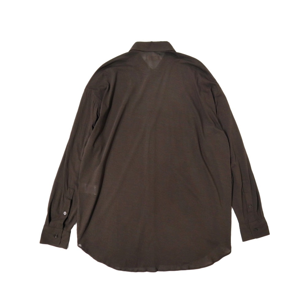 unfil(アンフィル)レディース　強撚コットン シアージャージー フルイドシャツ "twisted cotton sheer jersey fluid shirt"【WXSP-UW124】