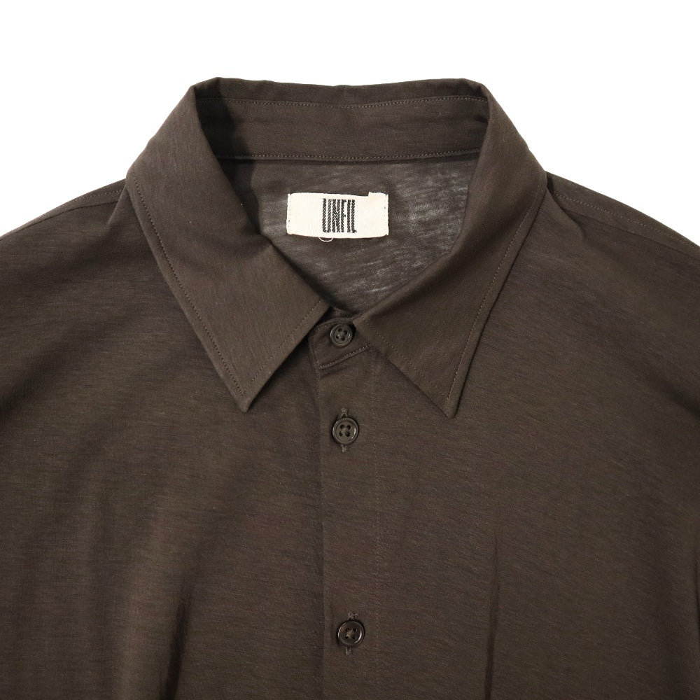 unfil(アンフィル)レディース　強撚コットン シアージャージー フルイドシャツ "twisted cotton sheer jersey fluid shirt"【WXSP-UW124】