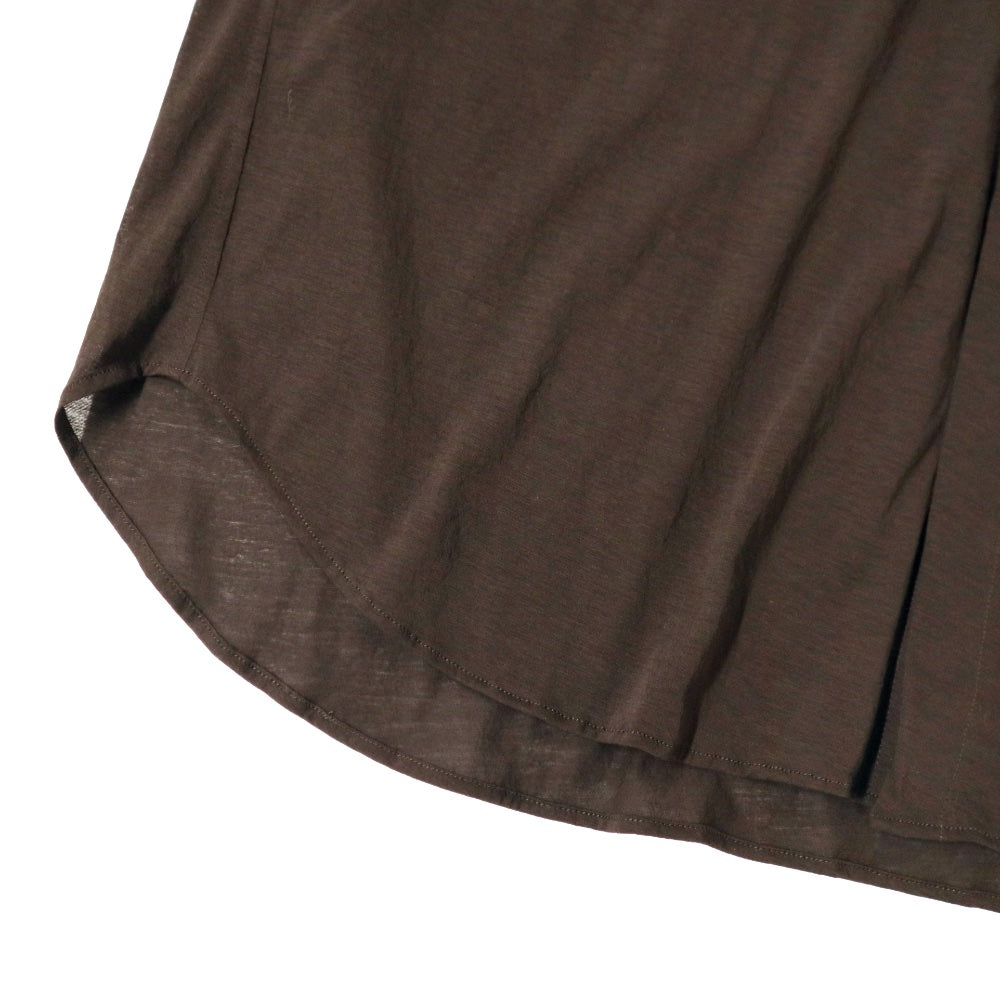 unfil(アンフィル)レディース　強撚コットン シアージャージー フルイドシャツ "twisted cotton sheer jersey fluid shirt"【WXSP-UW124】