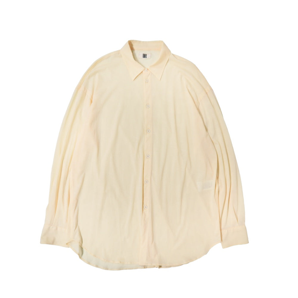 unfil(アンフィル)レディース　強撚コットン シアージャージー フルイドシャツ "twisted cotton sheer jersey fluid shirt"【WXSP-UW124】