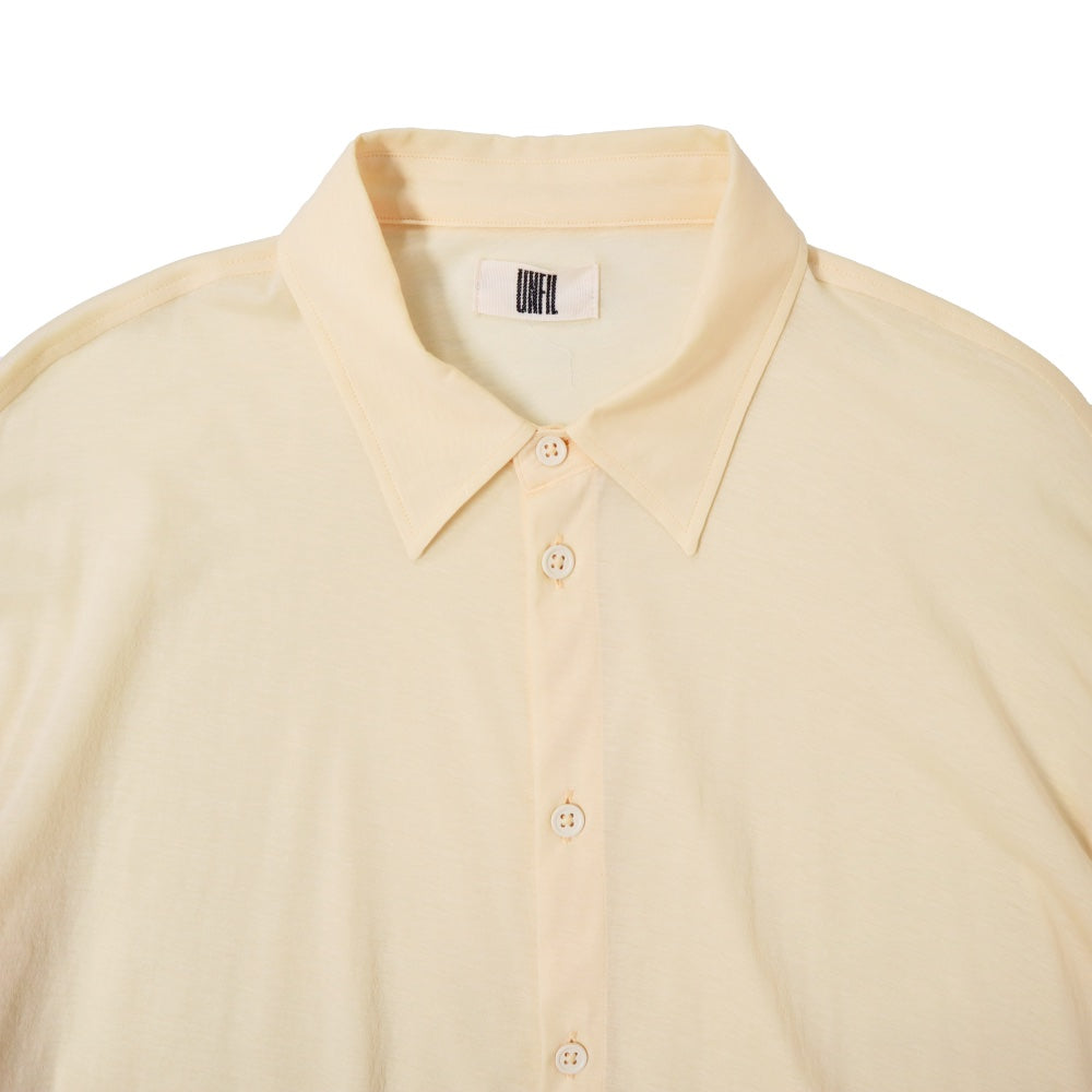 unfil(アンフィル)レディース　強撚コットン シアージャージー フルイドシャツ "twisted cotton sheer jersey fluid shirt"【WXSP-UW124】
