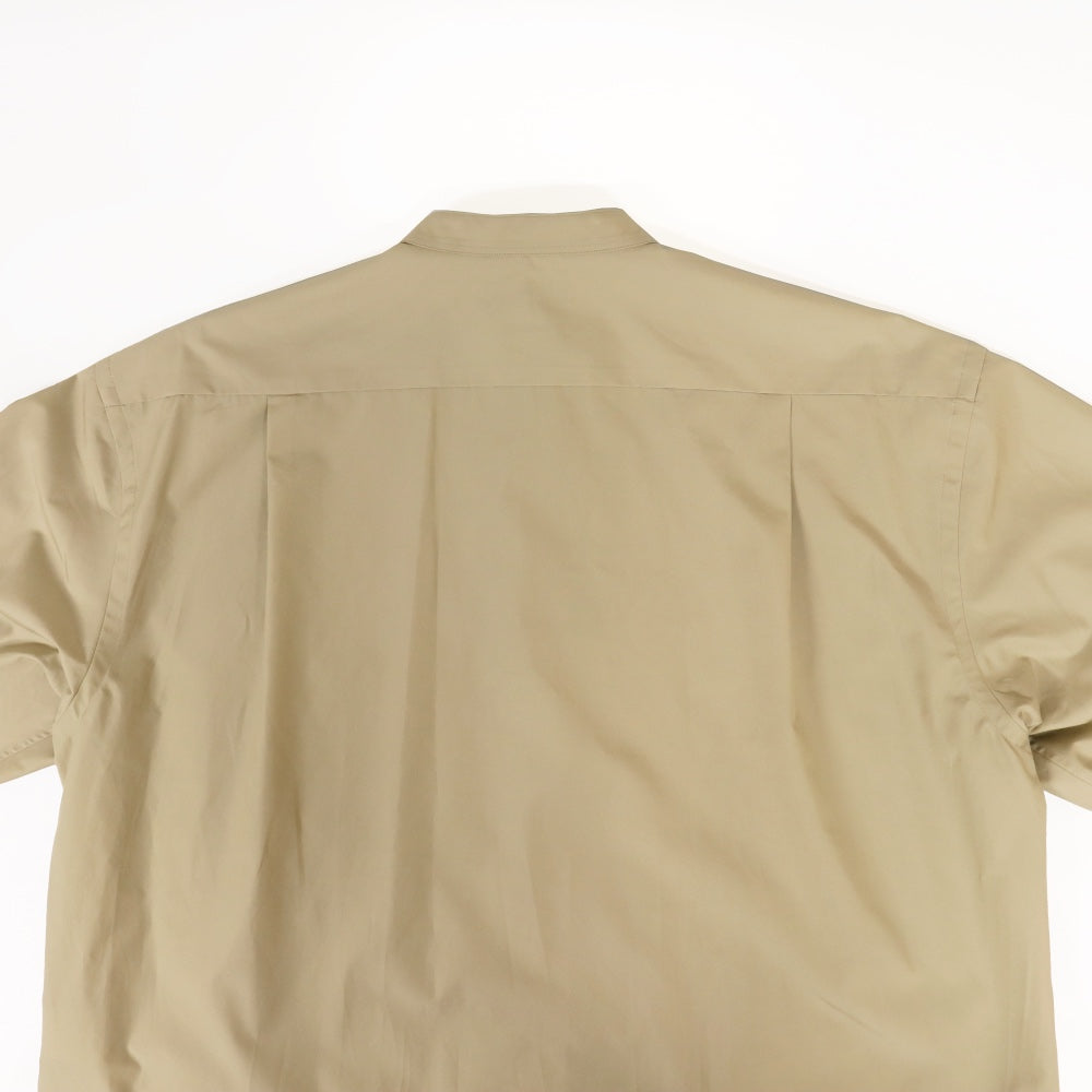 YLÈVE(イレーヴ) メンズ/ FINX COTTON WEATHER SHIRT フィンクスコットン ウェザークロス バンドカラーシャツ【1705250008】