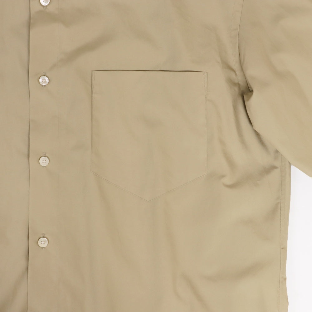 YLÈVE(イレーヴ) メンズ/ FINX COTTON WEATHER SHIRT フィンクスコットン ウェザークロス バンドカラーシャツ【1705250008】